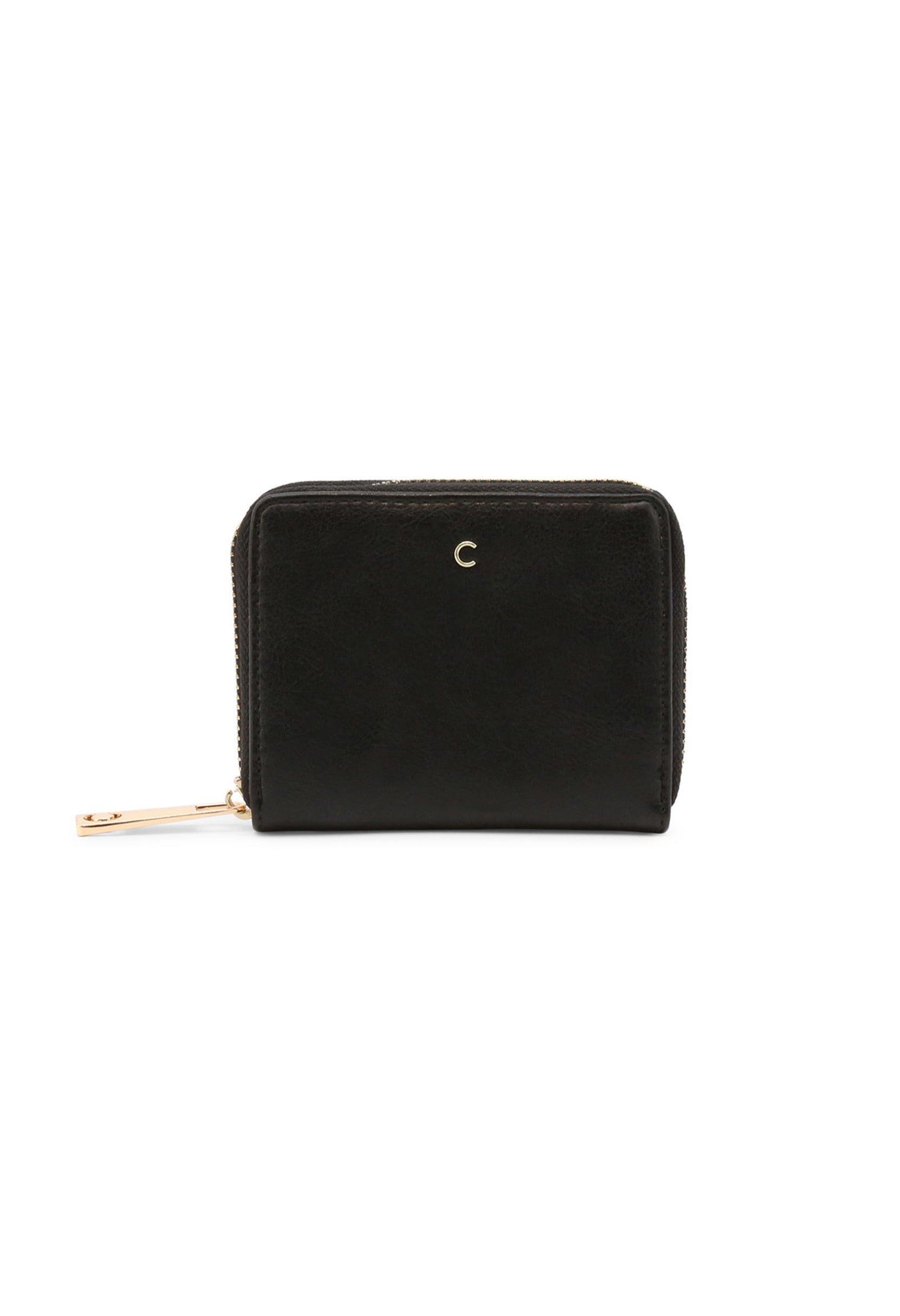 Back view of Carrera Jeans LILY-CB7013 black PU women’s wallet with minimal design.