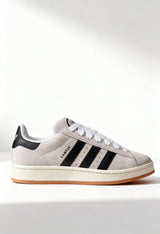 Adidas Campus 00s W retro suede sneakers in brown, large 3-stripes detail.