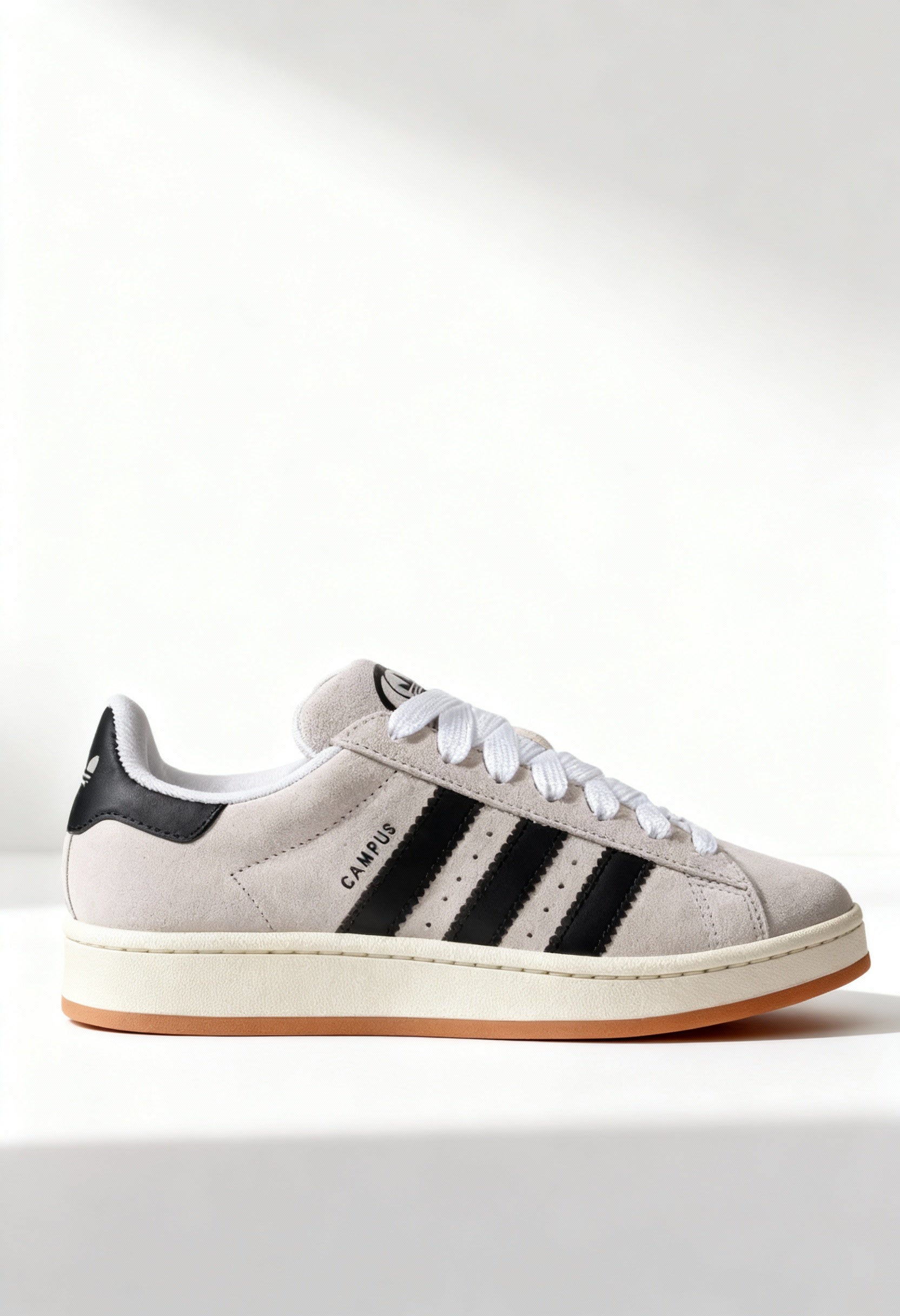Adidas Campus 00s W retro suede sneakers in brown, large 3-stripes detail.