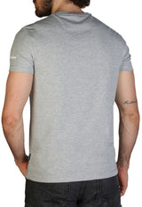 Aquascutum Made in Italy logo tee, back view showing slim fit.