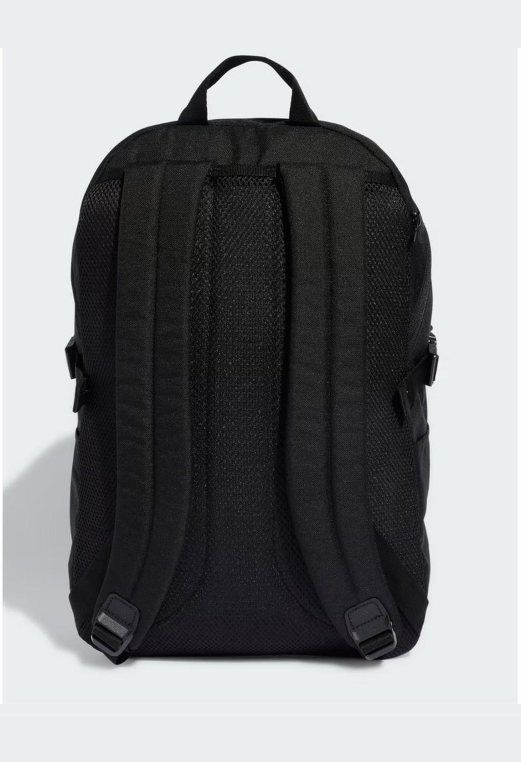 Back view of an authentic Adidas Power backpack showing air mesh panel and padded straps.