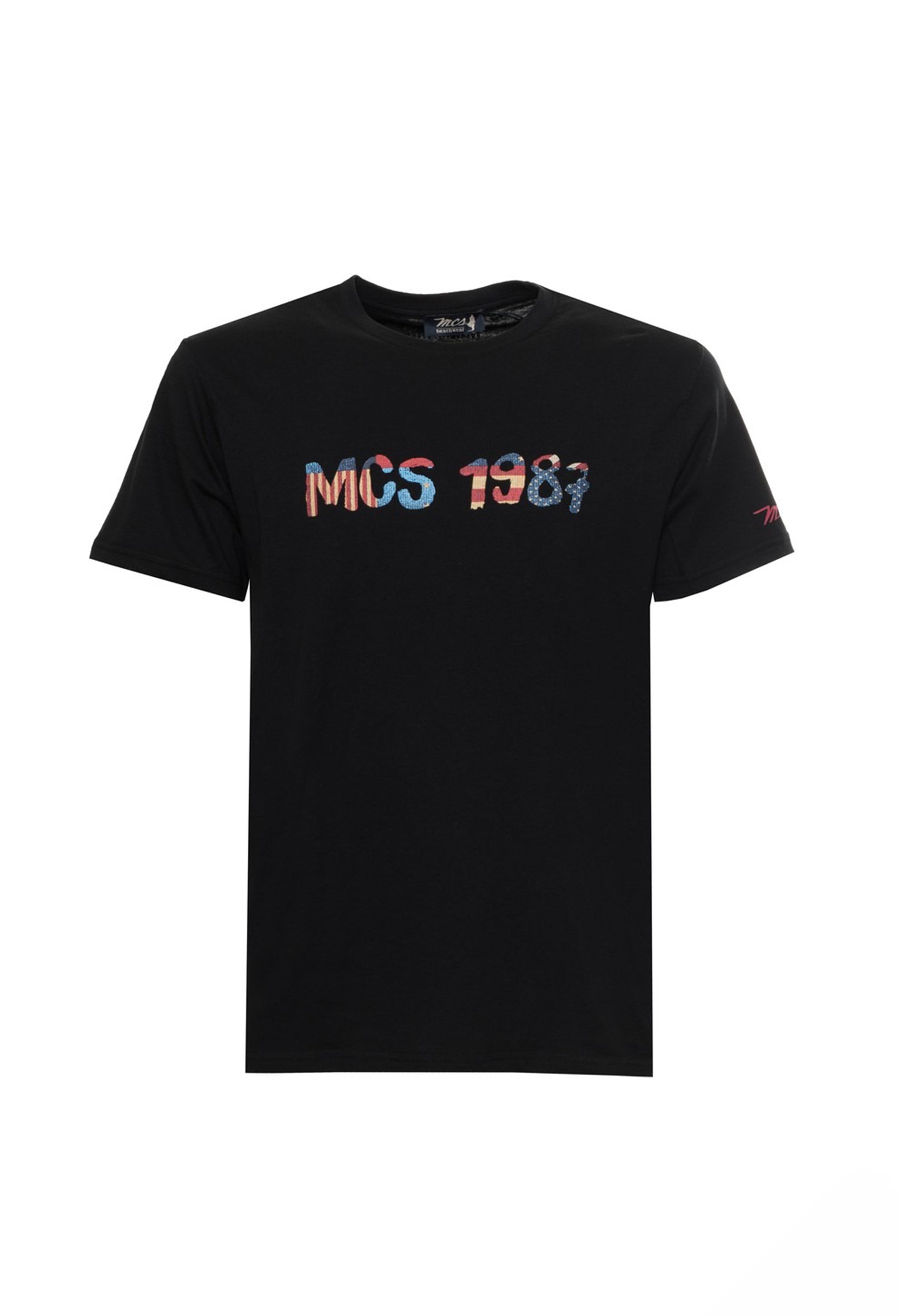 Authentic MCS men's black t-shirt for spring/summer collection.