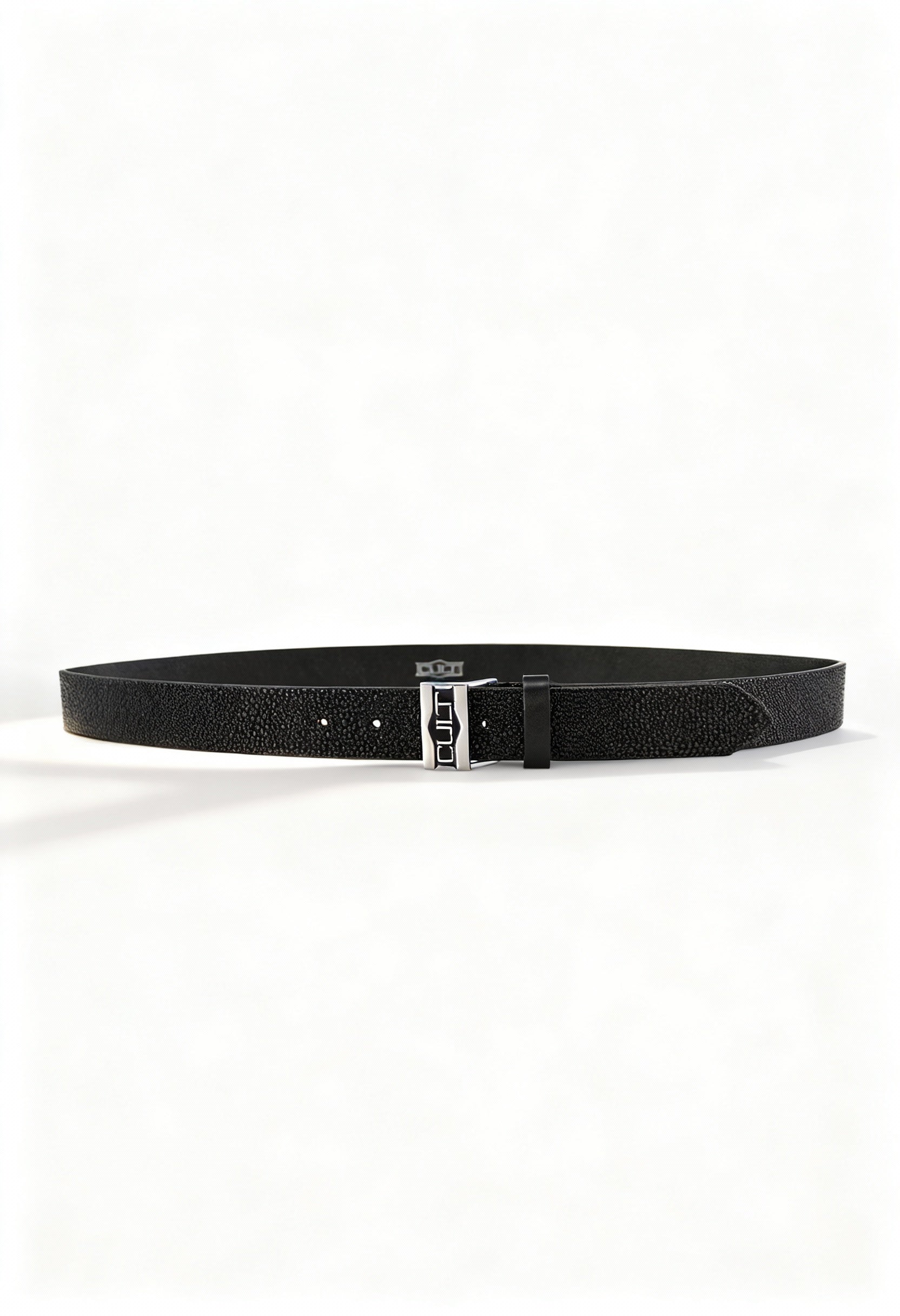 Cult X3EPMX982054 men's leather blend belt, classic dark color, adjustable buckle detail.