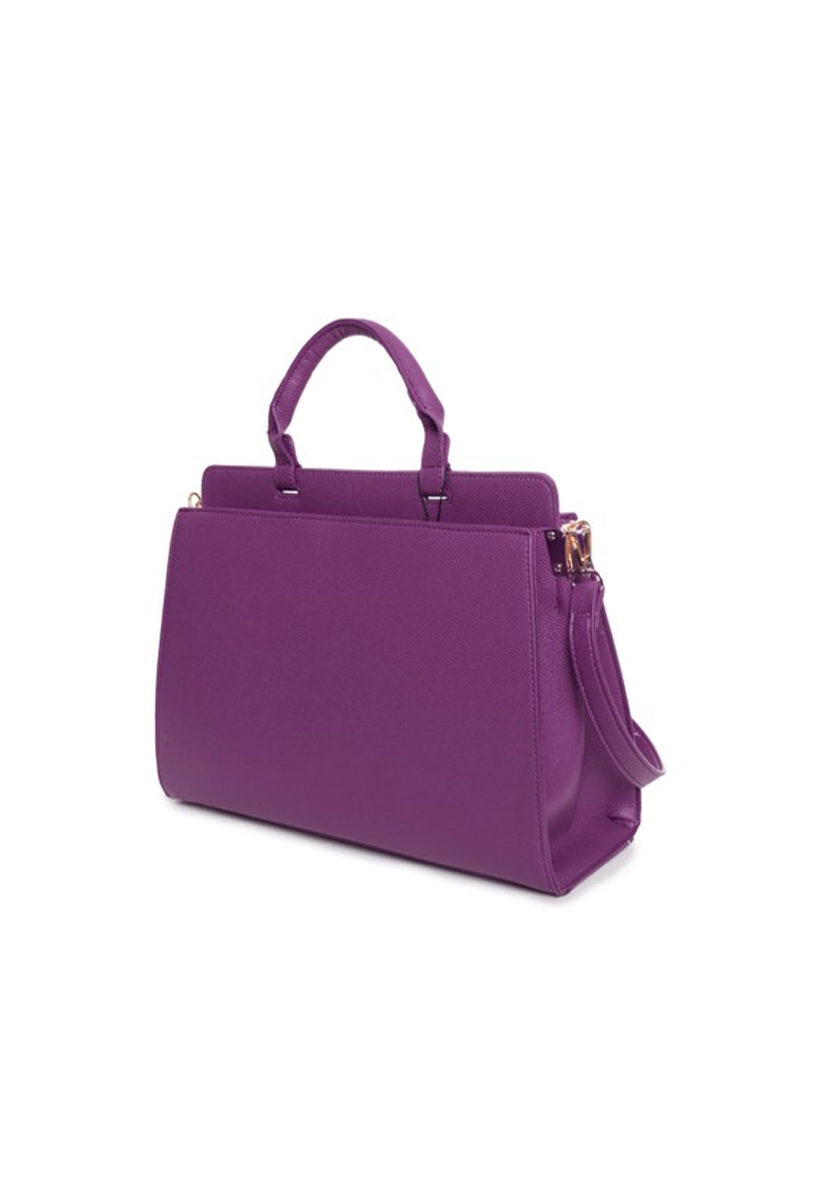 “Side view of Egon Von Furstenberg Women’s Purple Handbag EVF19922-LUCY – authentic luxury handbag available at France AJ Luxe, showing structured silhouette and elegant side profile.”