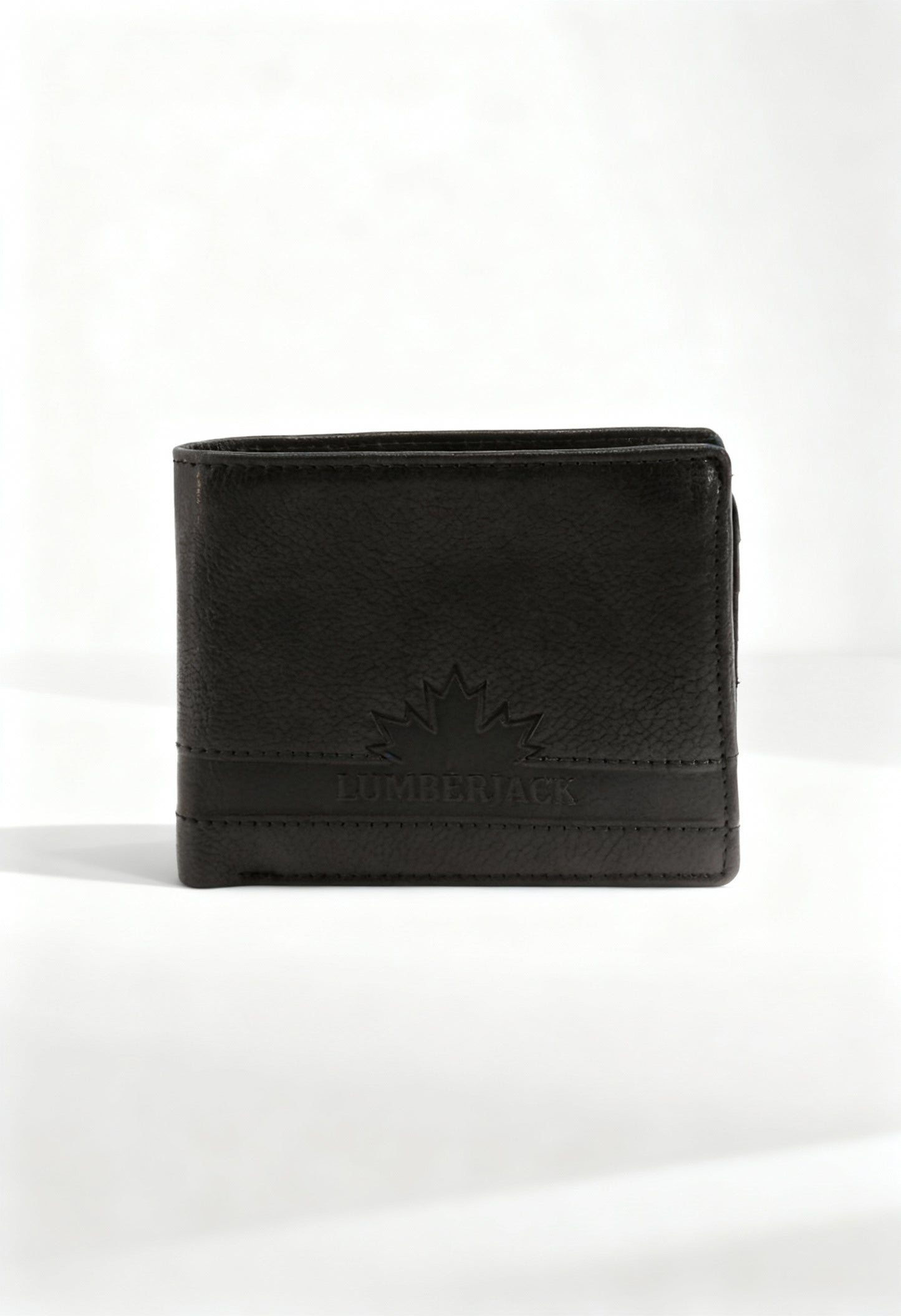 Lumberjack CRYSTAL-LK3832 men's bifold wallet in dark color, leather blend material.