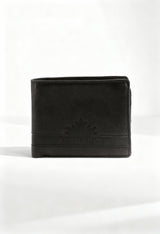 Lumberjack CRYSTAL-LK3832 men's bifold wallet in dark color, leather blend material.