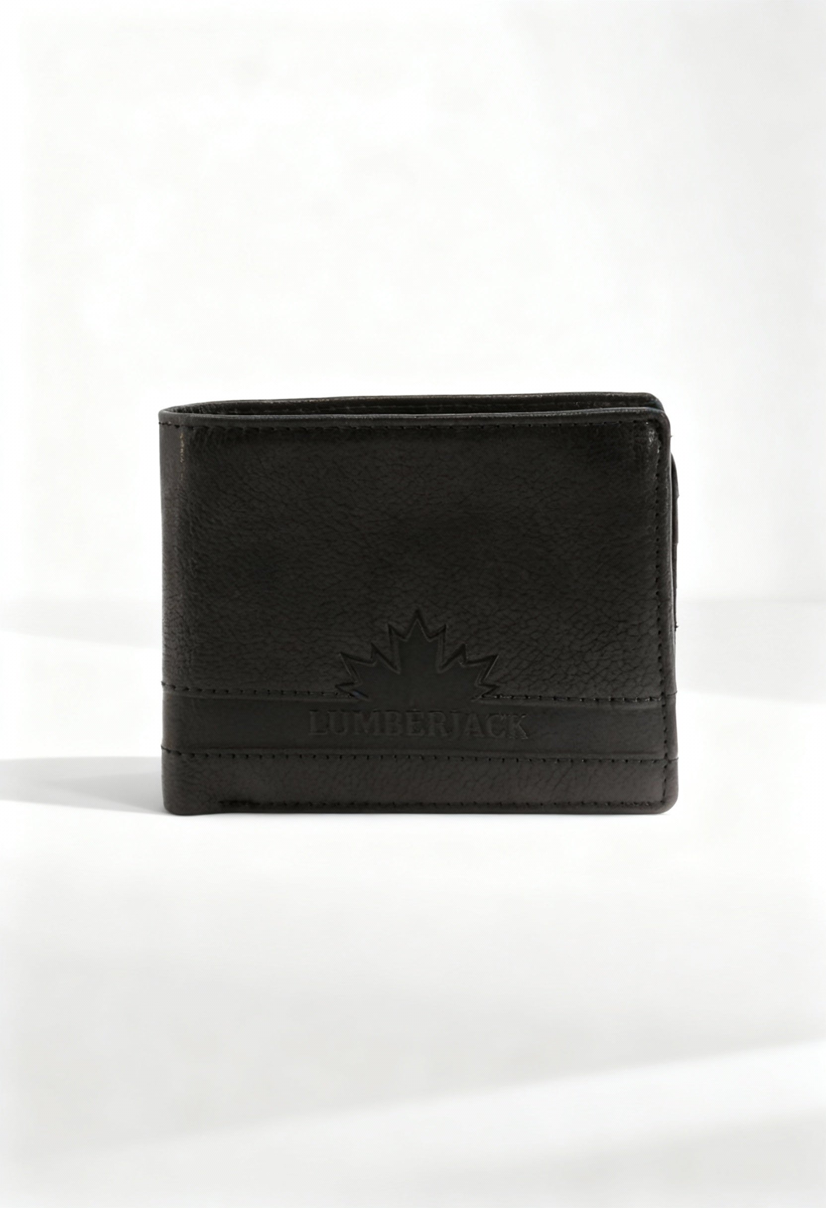Lumberjack CRYSTAL-LK3832 men's bifold wallet in dark color, leather blend material.