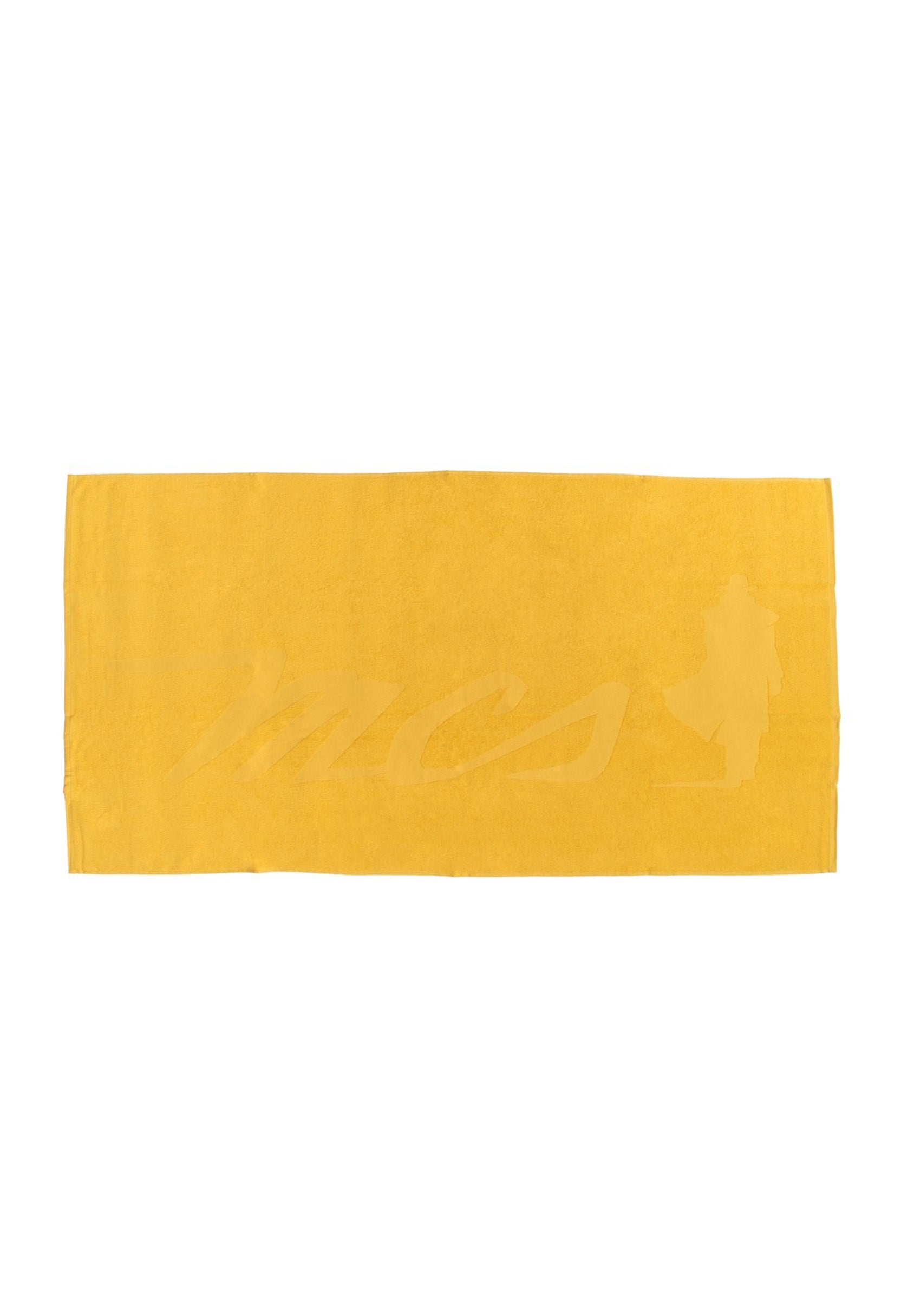 MCS cotton towel in yellow colour variant, folded view.