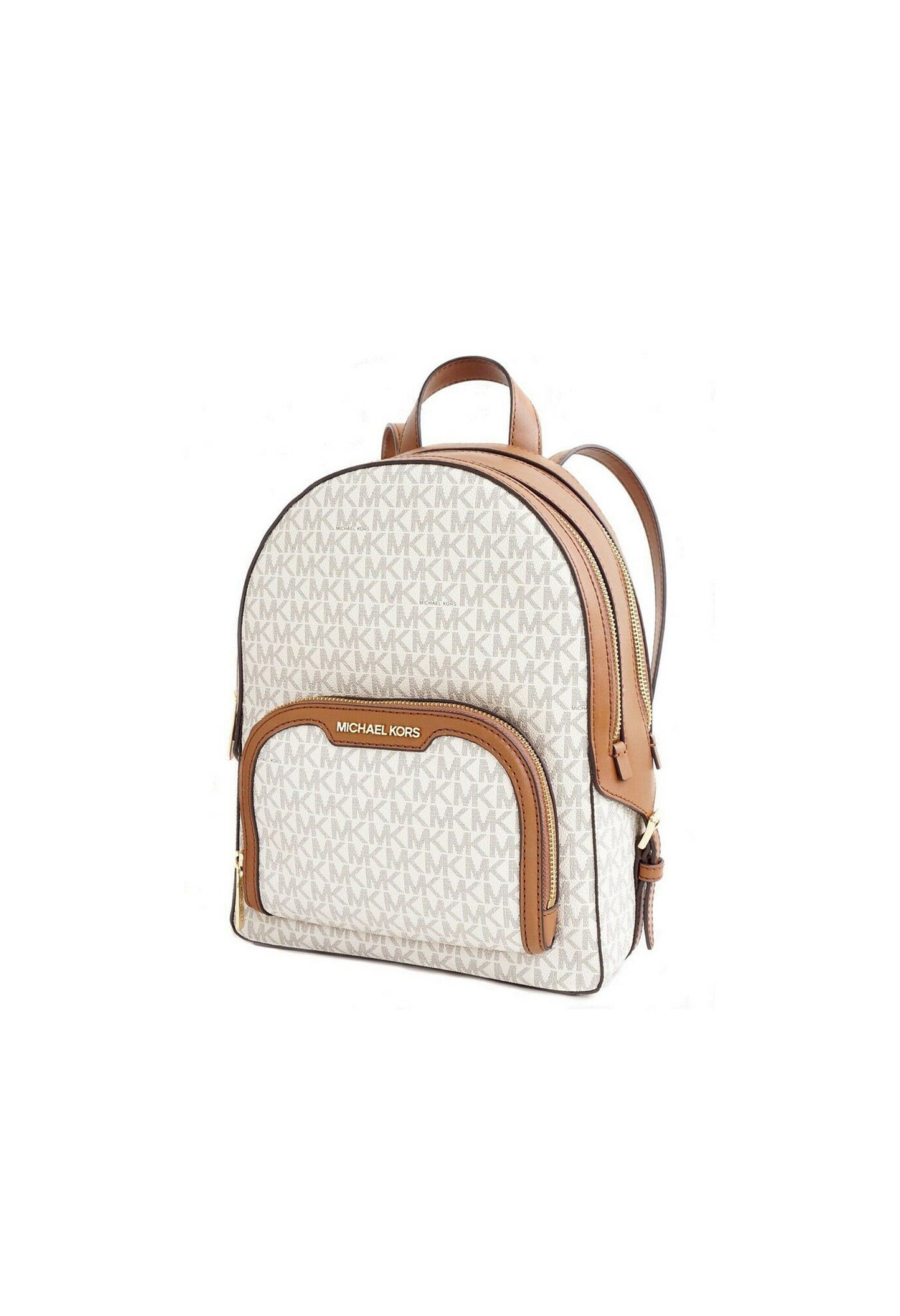 “Side view of Michael Kors Women’s Signature Logo Backpack 35S2G8TB2B – authentic designer backpack with structured silhouette and visible logo.”