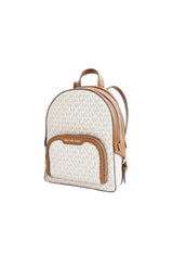 “Side view of Michael Kors Women’s Signature Logo Backpack 35S2G8TB2B – authentic designer backpack with structured silhouette and visible logo.”