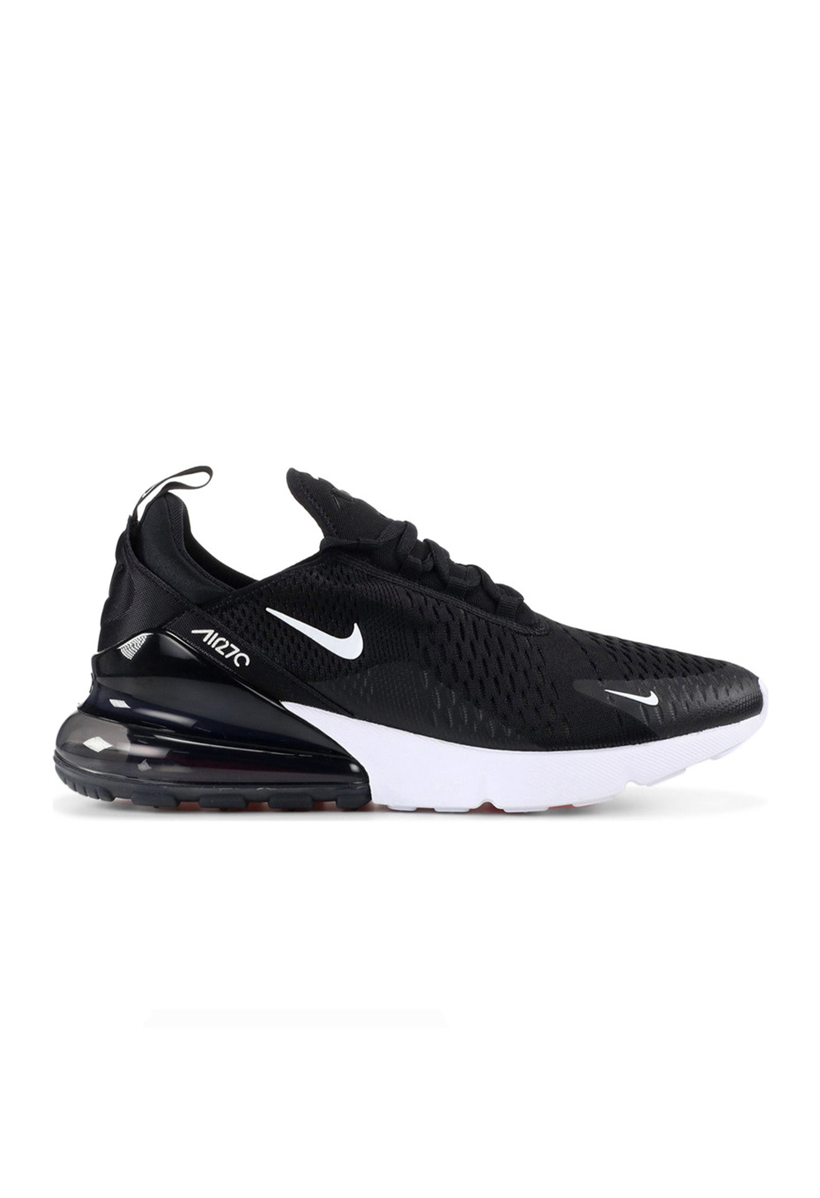 Nike Air Max 270 men's trainers in the essential black and white color variant.