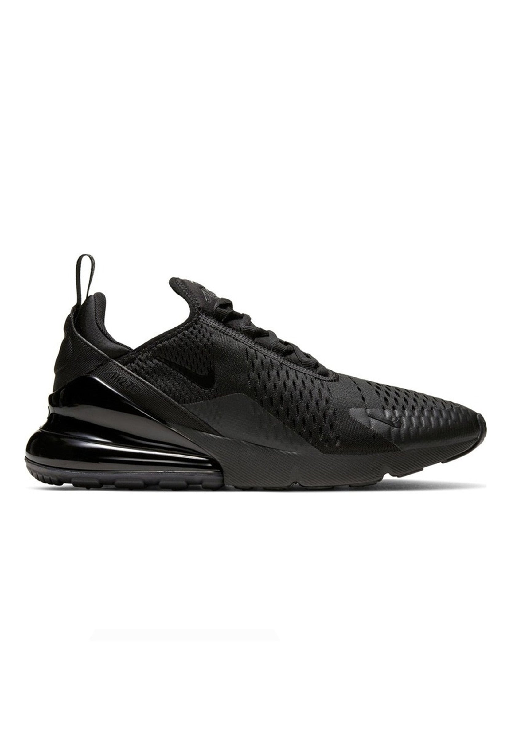 Nike Air Max 270 men's sneakers in the classic triple black colorway.