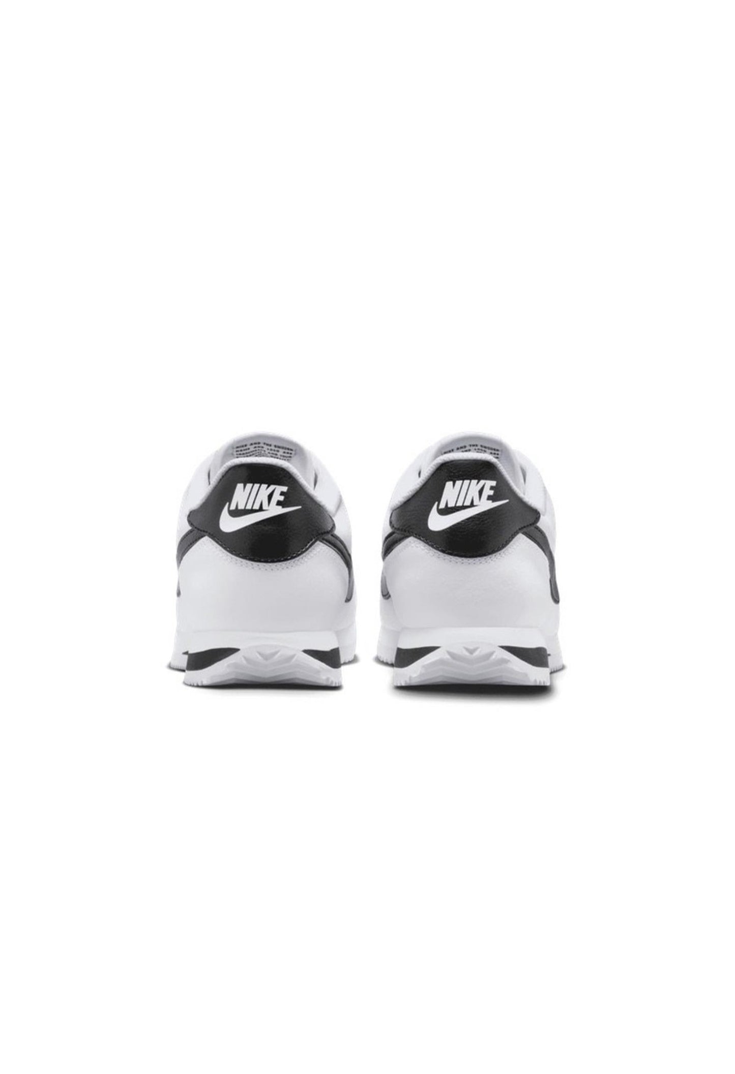 Rear view of Nike Cortez men's trainers showing the black heel tab and Nike branding.