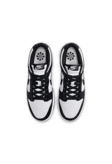 Top view of Nike Dunk Low Next Nature sneakers showing the iconic Panda black and white colorway.