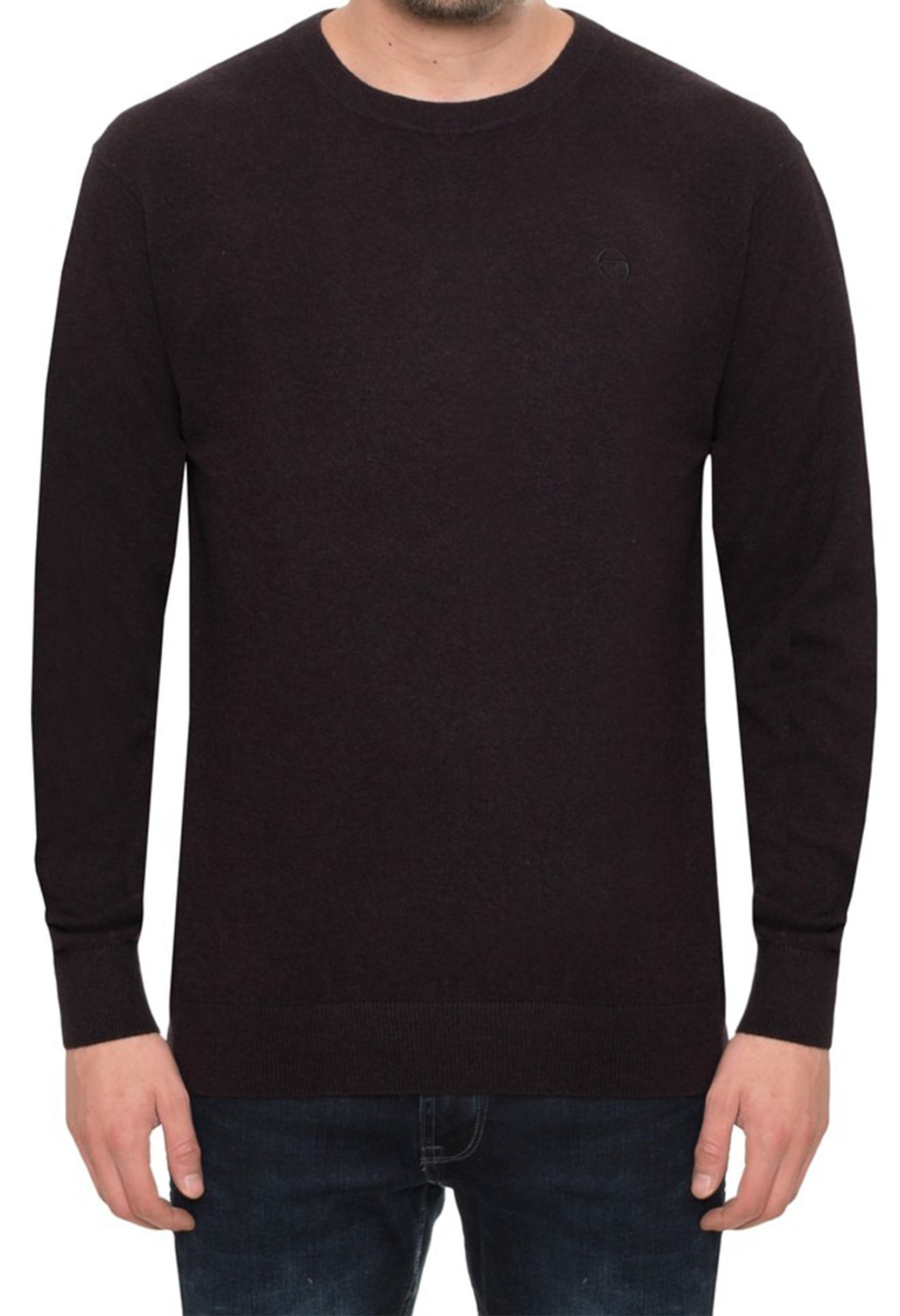 Sergio Tacchini maroon/red wool sweater, flat lay view.