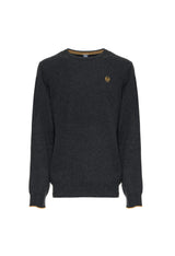 Sergio Tacchini navy blue jumper, flat lay view.