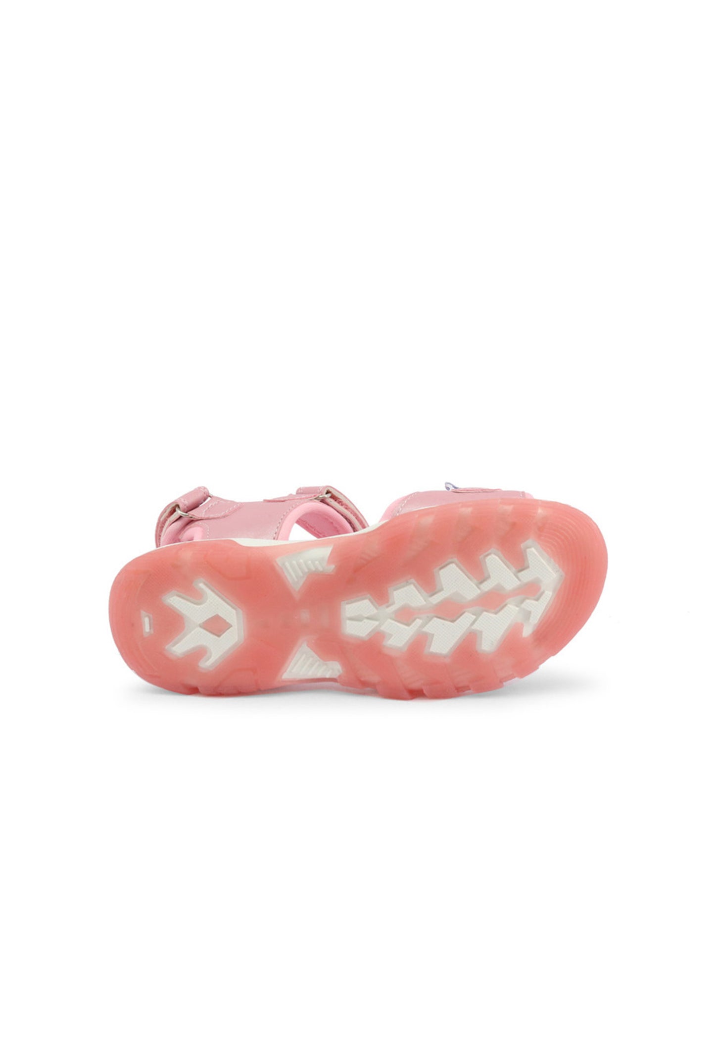 Shone kids' sandals showing the base and light-up rubber sole.