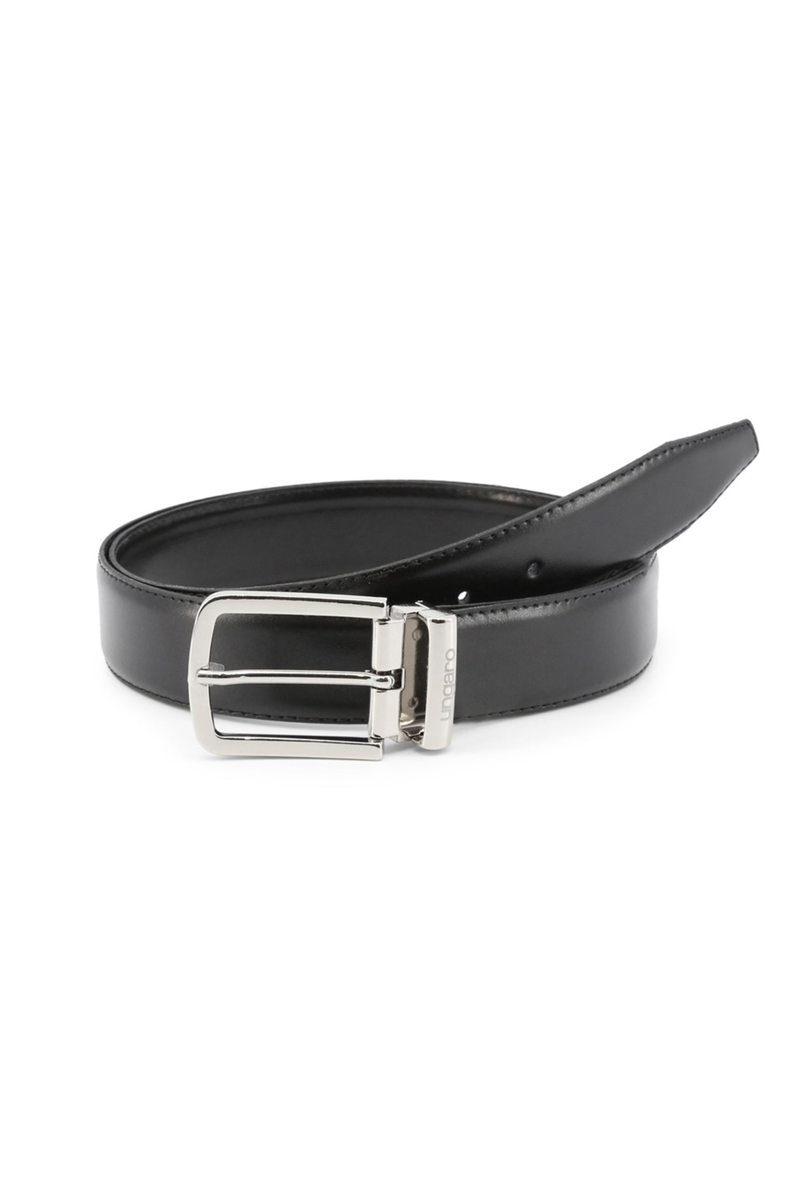 Ungaro Italian design reversible belt, showing the leather texture and buckle detail.